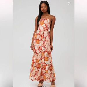 Revolve MINKPINK Adar Open Back Maxi Dress Transition Fall Wedding Guest Dress